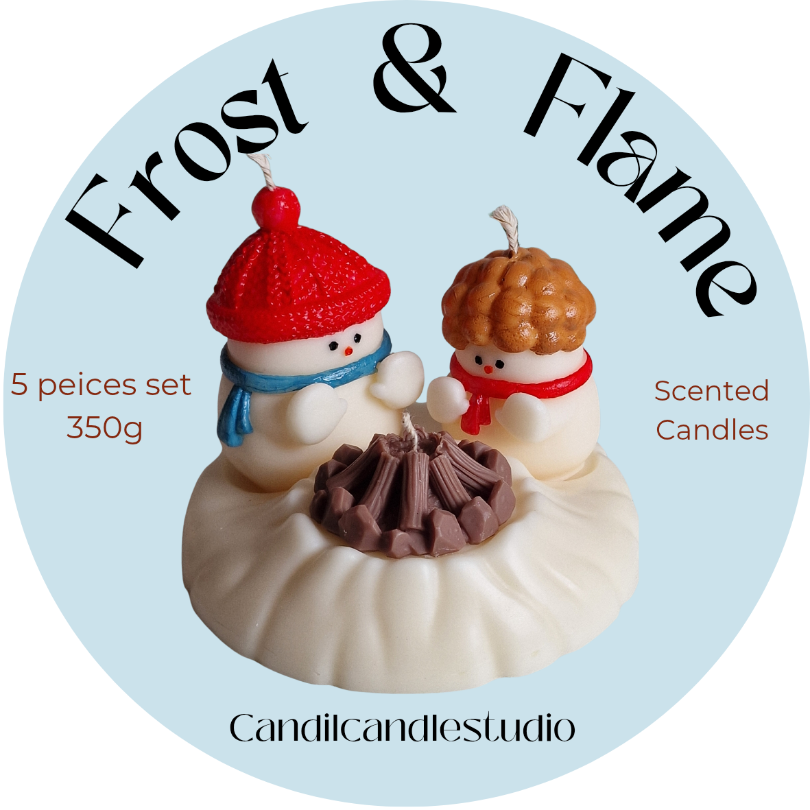 Frost & Flame – Winter Snowman Candle Set