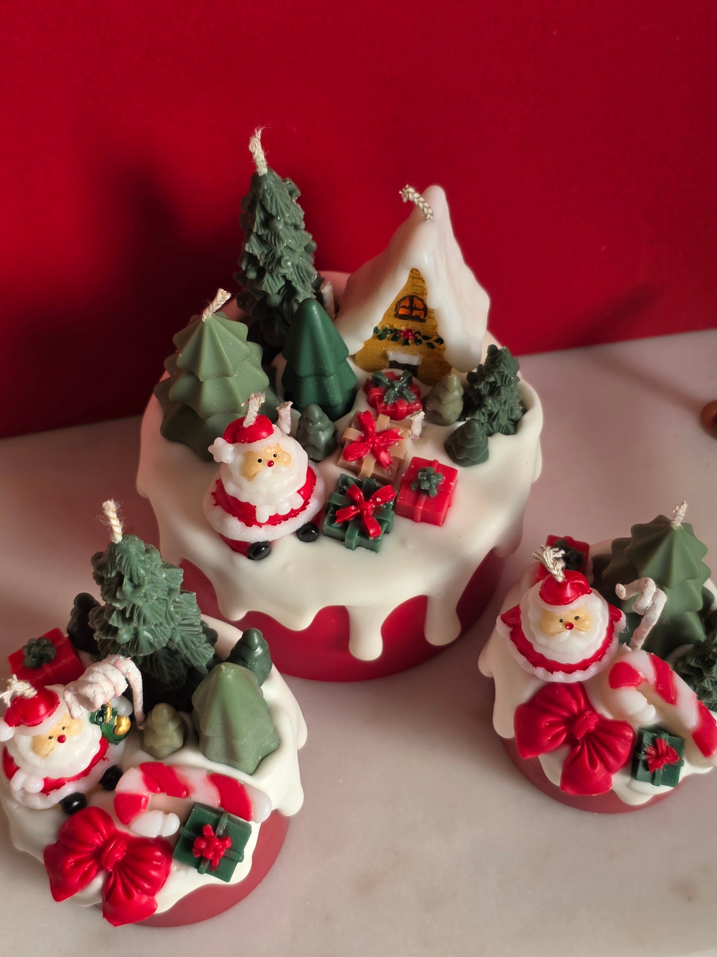 Dripcake candle santa claus