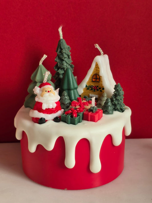 Dripcake candle santa claus
