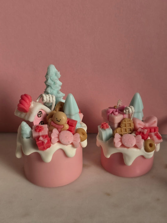 Dripcake candle Christmas blush