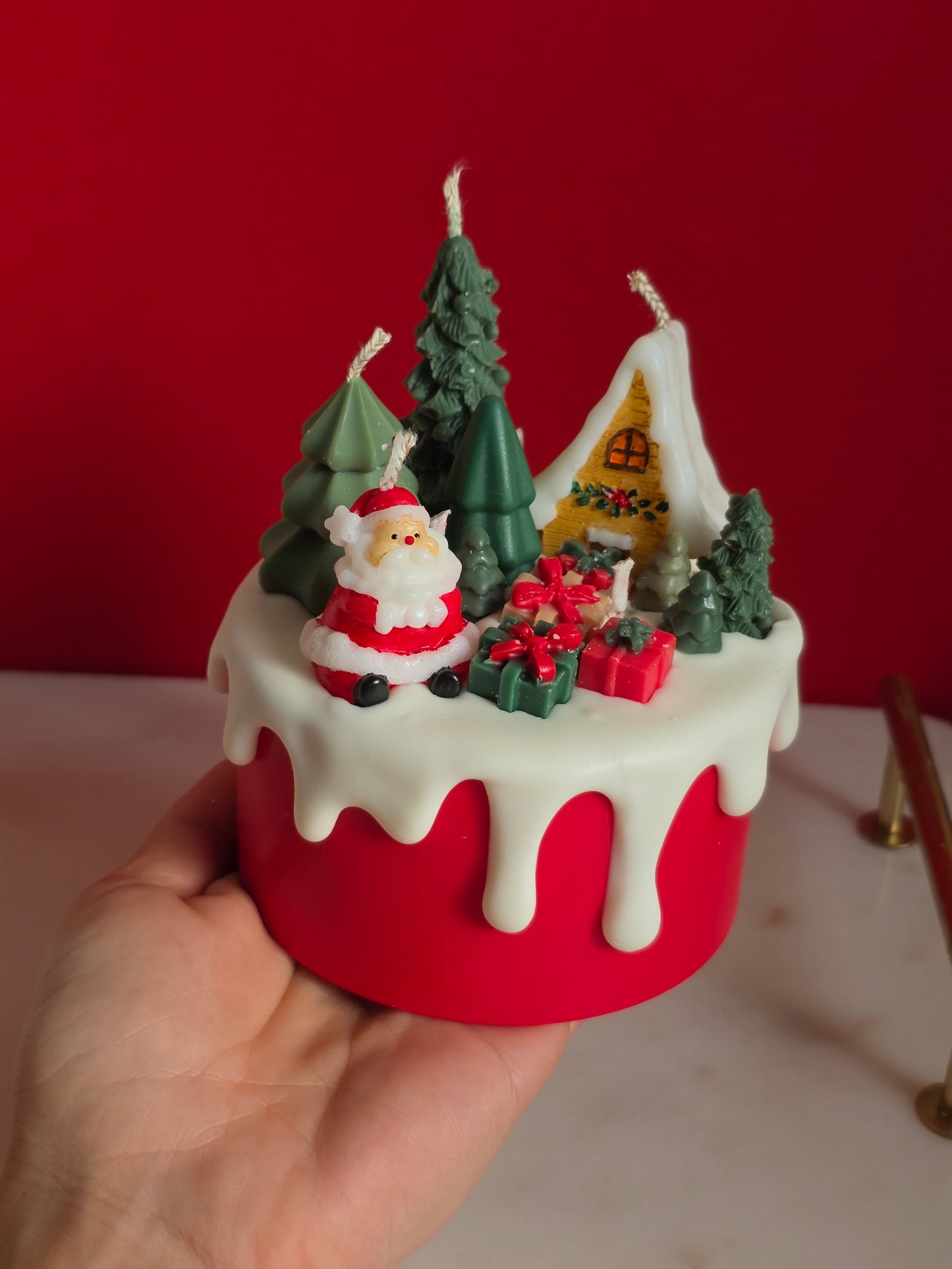 Dripcake candle santa claus
