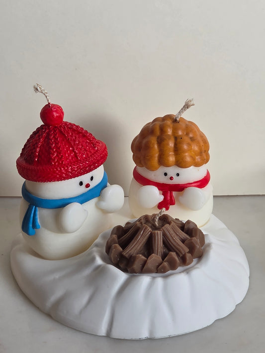 Frost & Flame – Winter Snowman Candle Set