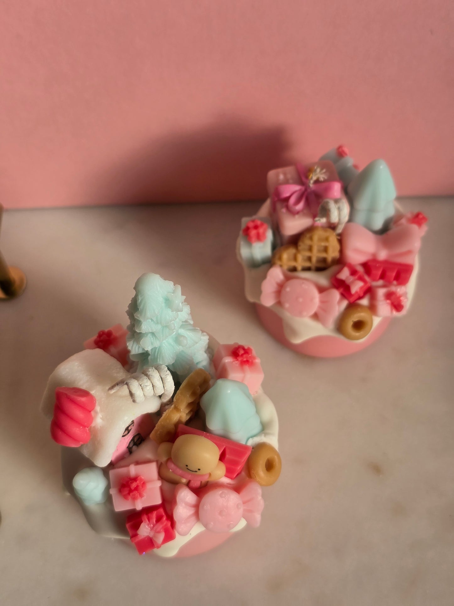 Dripcake candle Christmas blush