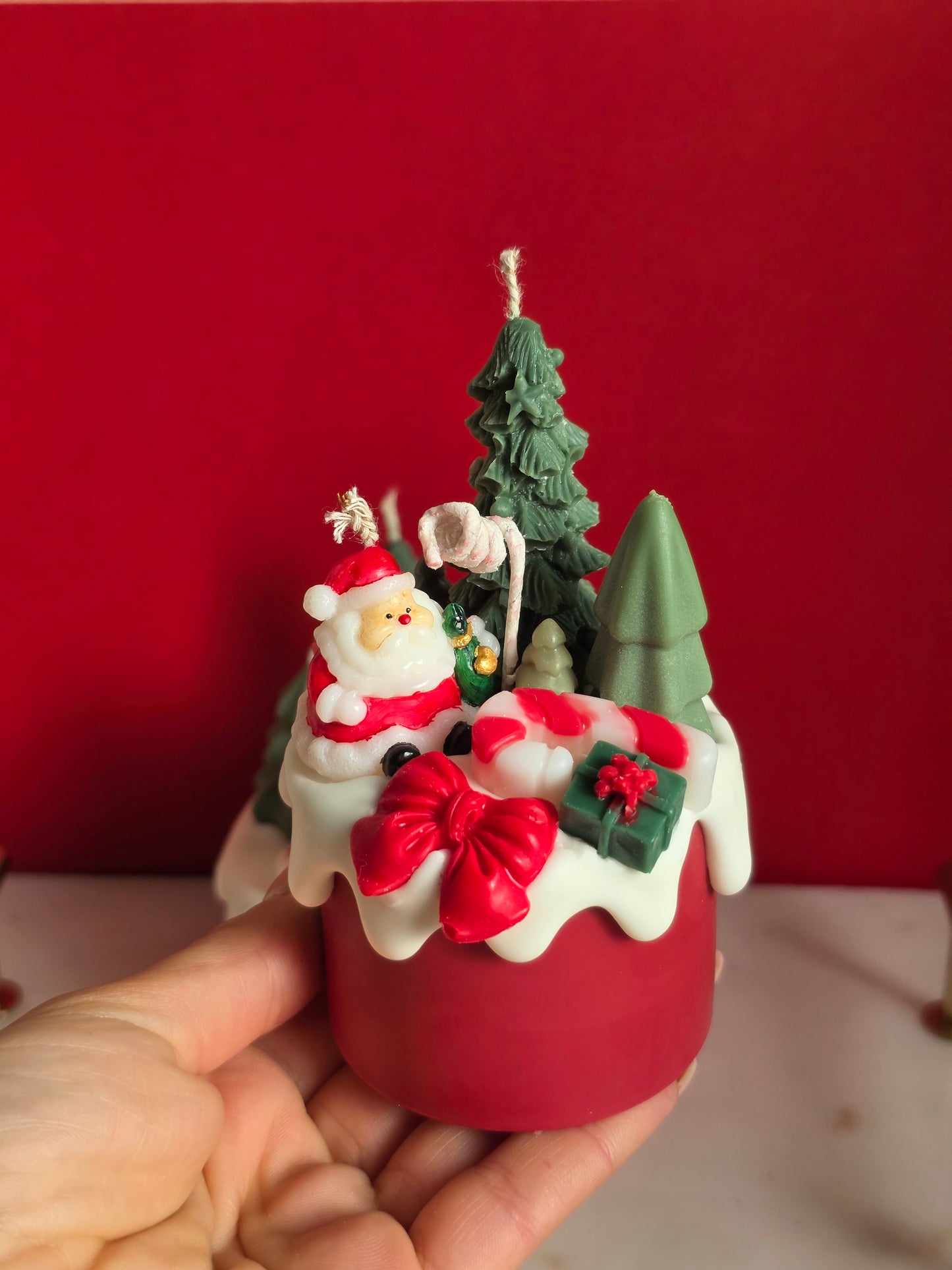Dripcake candle santa claus