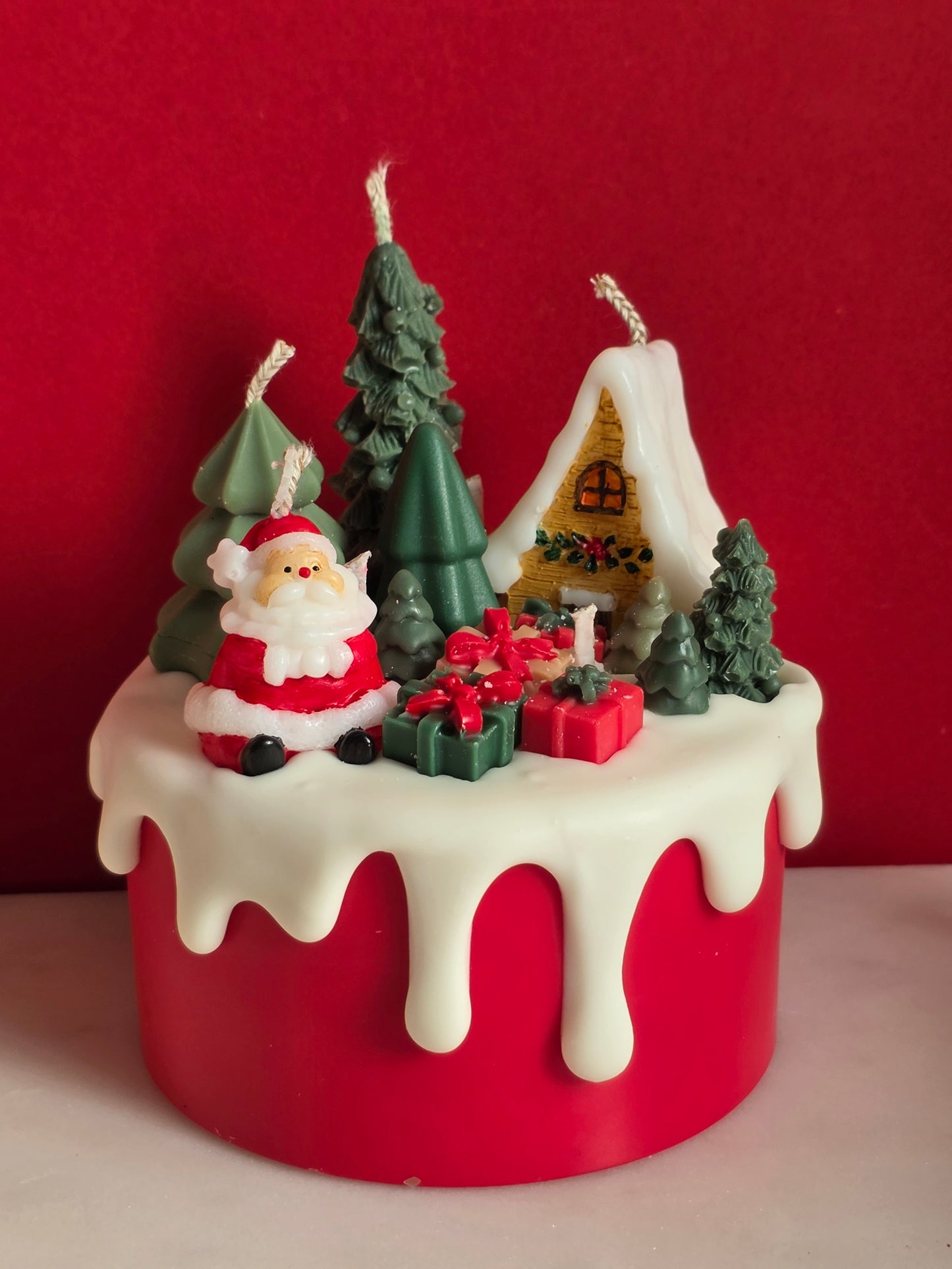 Dripcake candle santa claus