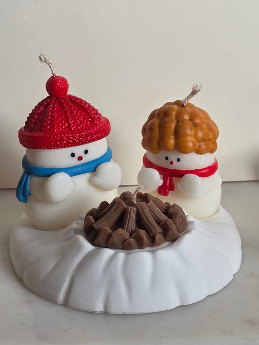 Frost & Flame – Winter Snowman Candle Set