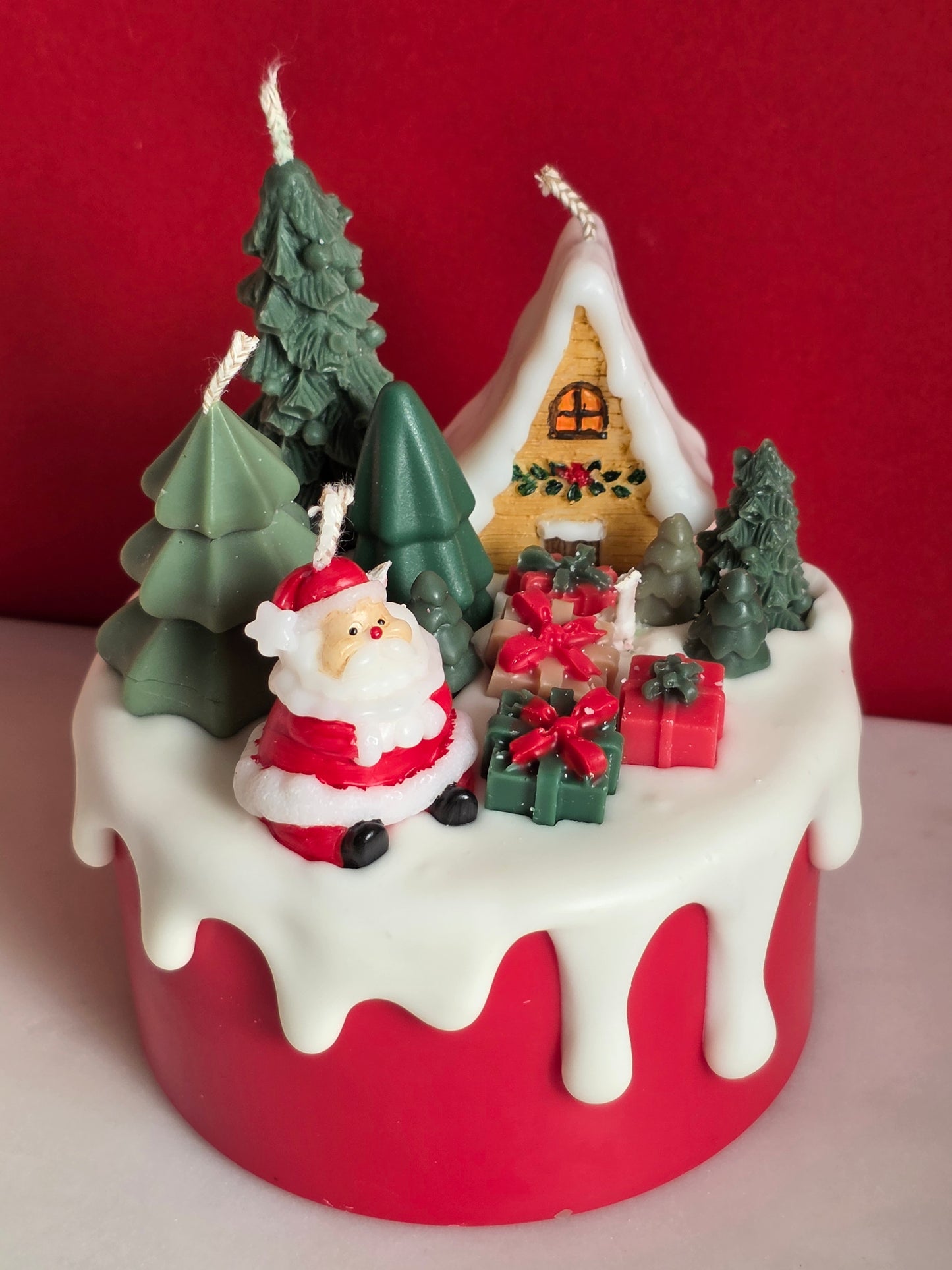 Dripcake candle santa claus