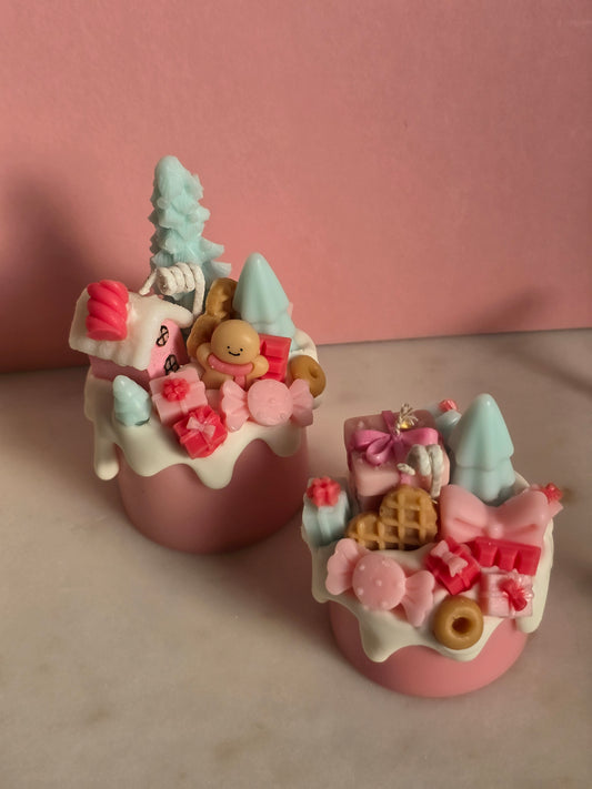 Dripcake candle Christmas blush